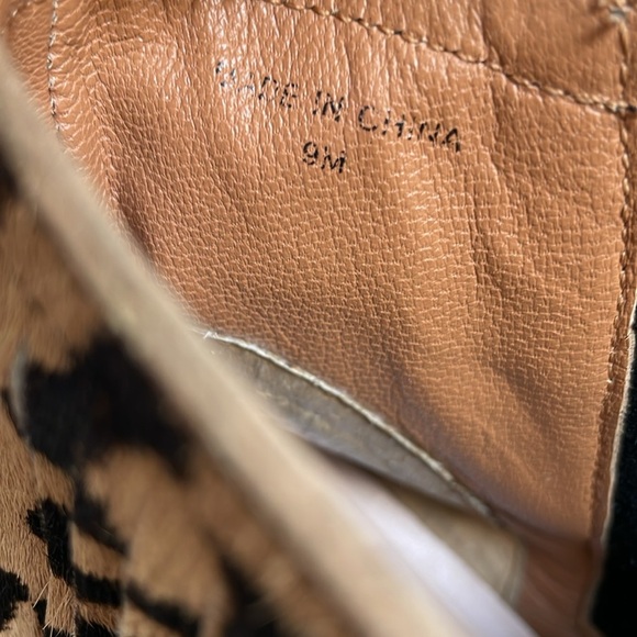 Kate Spade New York Saks Fringe Leopard Betsie Calf Hair Ankle Boots 9 - Picture 7 of 9